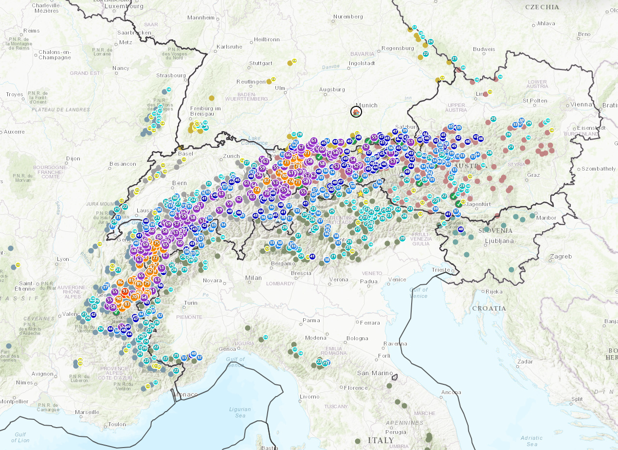 Schnee-Vorhersage Alpen